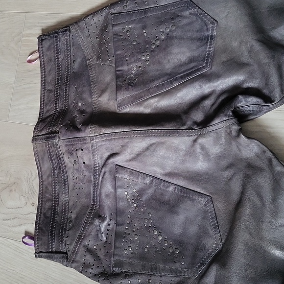 Diesel grey leather pants size 29 - Picture 6 of 9